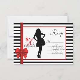 50 y FABULOUS 50.ª tarjeta de respuesta al cumplea