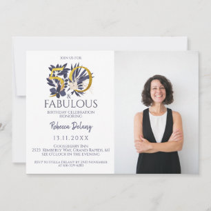 50 y Fabulous Elegant Blue Gold