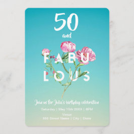 50 y FABULOUS | Invitación de cumpleaños
