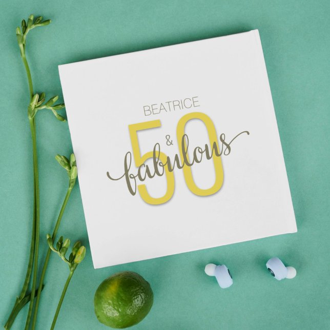 50 y la fabulosa tipografía de oro de cumpleaños (Subido por el creador)