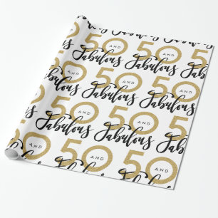 50 y papel de regalo fabuloso