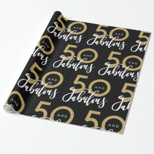50 y papel de regalo fabuloso