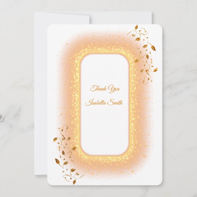 50 y tarjeta de agradecimiento plana fabulosa (Anverso)