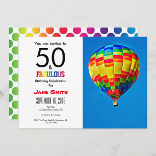 50 y una invitación fabulosa para el cumpleaños