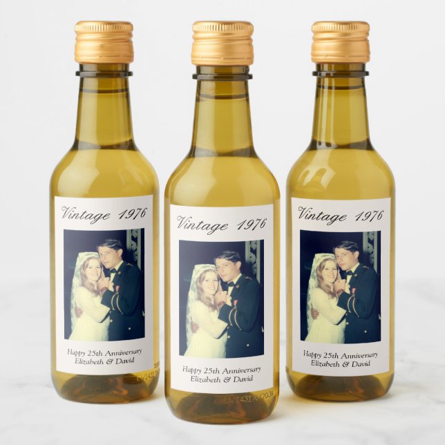 50th Anniversary Party Favor Custom Wedding Photo (Botellas)
