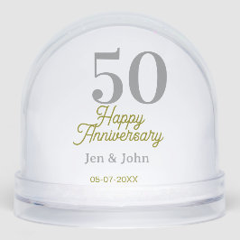 50th happy anniversary name date silver gold date 