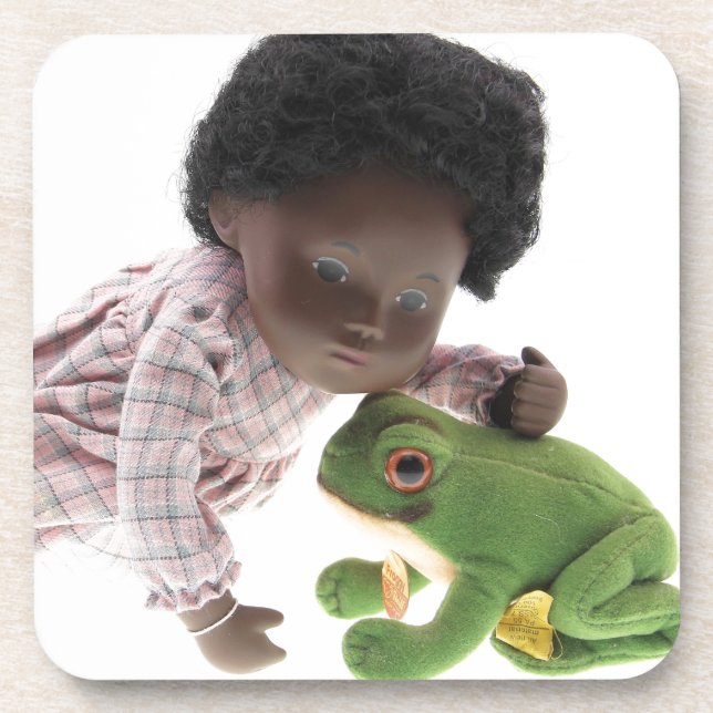 519 Sasha Cara Black bebé posavasos (Frente)