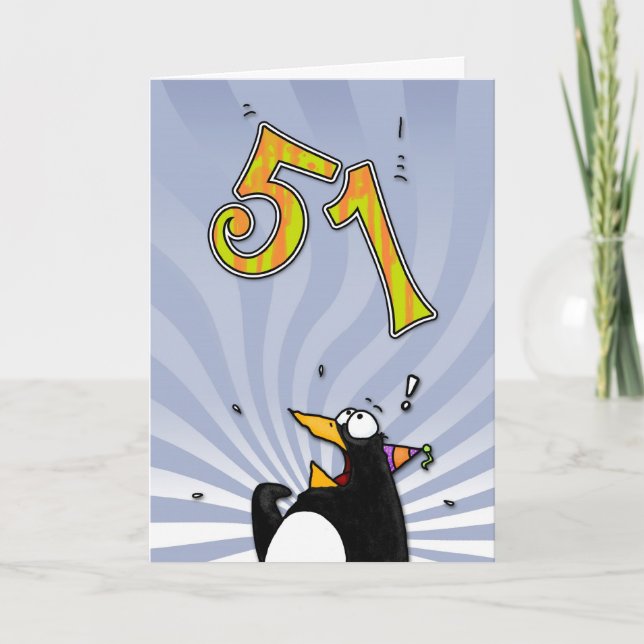 51.o cumpleaños - tarjeta de la sorpresa del (Anverso)