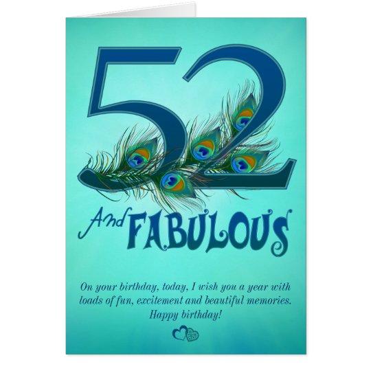 52.o Tarjetas de la plantilla del cumpleaños