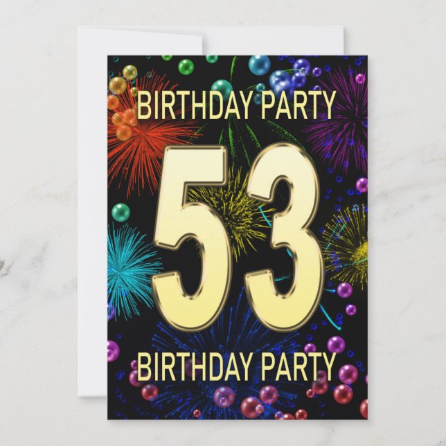 53.ª Invitación a la fiesta de cumpleaños - Burbuj (Anverso)