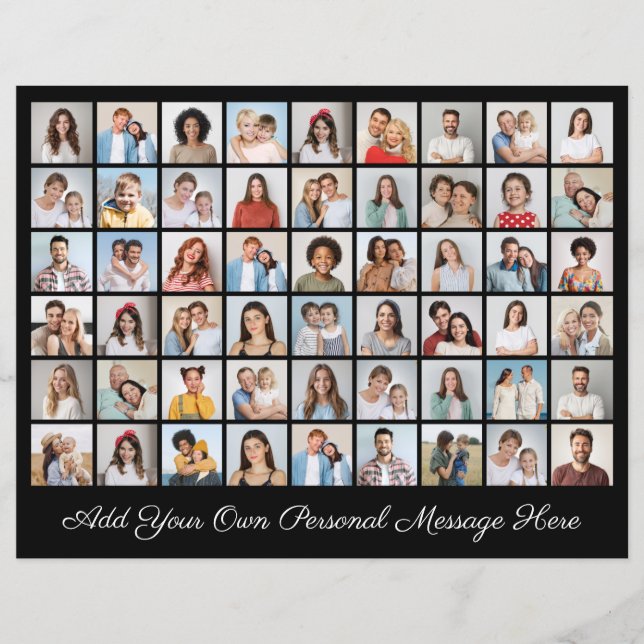 54 Collage de fotos Añadir su propia tarjeta de fe (Anverso)