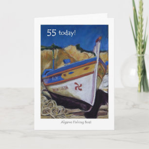 55ª Tarjeta de Cumpleaños - Barco de Pesca de Alga