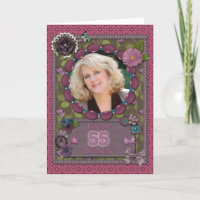 55ª tarjeta de fotos para un cumpleaños