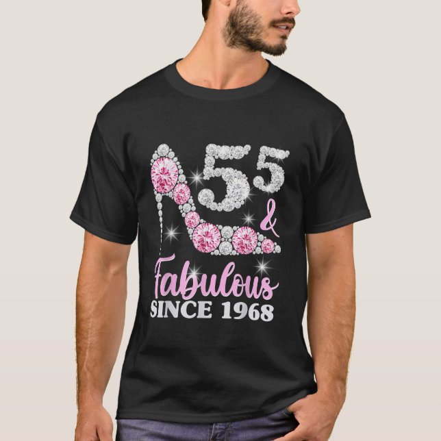 55.ª Camisetas De Cumpleaños Para Mujeres 55 Y Fab (Anverso)