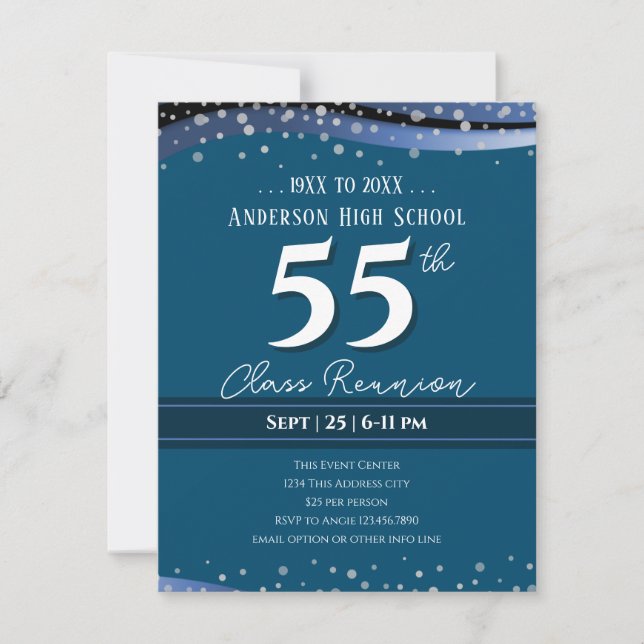 55.ª Invitación Azul Reunión de alumnos de secunda (Anverso)