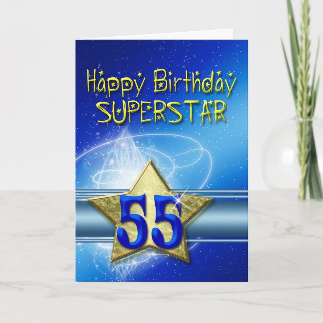 55.ª tarjeta de cumpleaños para Superstar (Anverso)