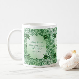 55.a taza de café elegante del aniversario de boda