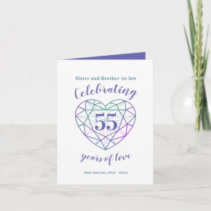 55 aniversario de bodas 55 años de amor tarjeta