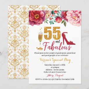 55 años y fabulosa invitación al cumpleaños de las