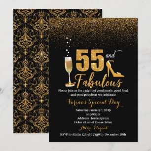 55 años y fabulosa invitación al cumpleaños de las