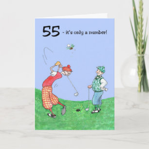 55.o Tarjeta de cumpleaños para un golfista