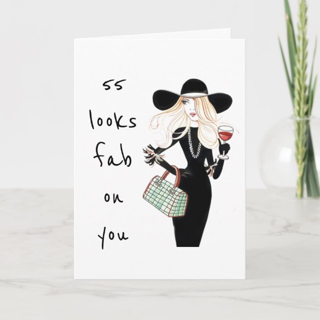 **55th y ¡SIEMPRE ERES FABULOSO**! TARJETA DE CUMP (Anverso)