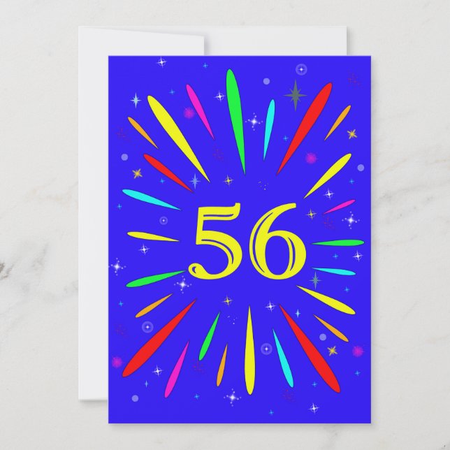 56.ª explosión de invitación a fiesta de cumpleaño (Anverso)