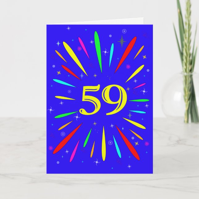 59.ª tarjeta de explosión de cumpleaños (Anverso)