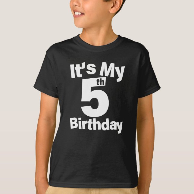 5.ª Camisa De Cumpleaños. Es mi quinto cumpleaños, (Anverso)