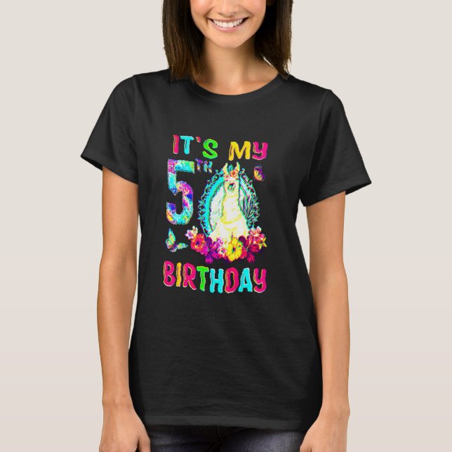 5.ª camisa de cumpleaños para Chicas es mi fiesta  (Anverso)