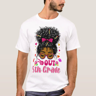5.ª Camisa De Graduación Para Chicas Negros 5.ª Gr