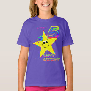 5.ª camiseta de las estrellas del cumpleaños