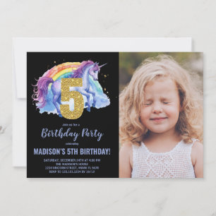 5.ª foto de invitaciones de cumpleaños de Rainbow 