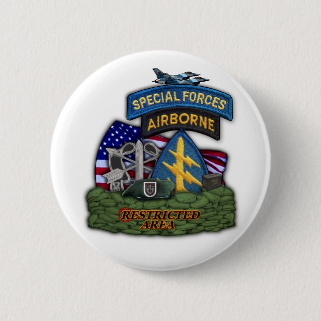 5.ª fuerza especial boinas verdes veteranos Botón (Anverso)