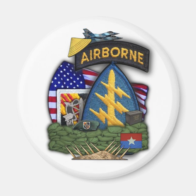 5.ª fuerza especial veteranos de vietnam imán (Frente)