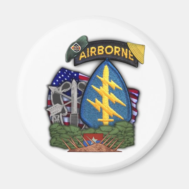 5.ª fuerza especial veteranos de vietnam imán (Frente)