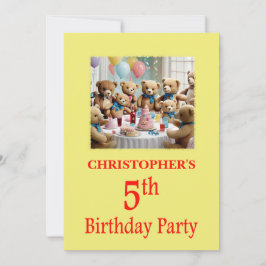 5.ª invitación a la fiesta de cumpleaños Fiesta Te