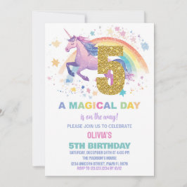 5.ª invitación a unicornio