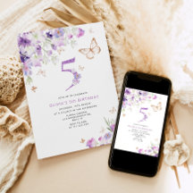 5.ª invitación de cumpleaños de Morple Lilac Butte