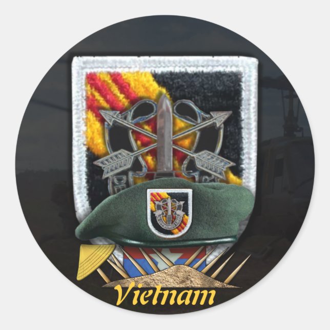 5.ª Pegatina de las fuerzas especiales Green Beret (Anverso)