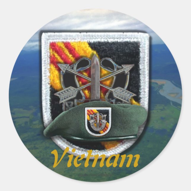 5.ª Pegatina de las fuerzas especiales Green Beret (Anverso)