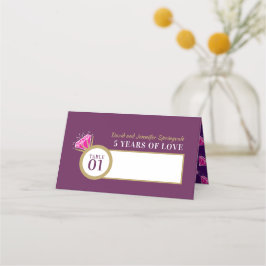 5.ª tarjeta de aniversario de bodas turmaleses ros