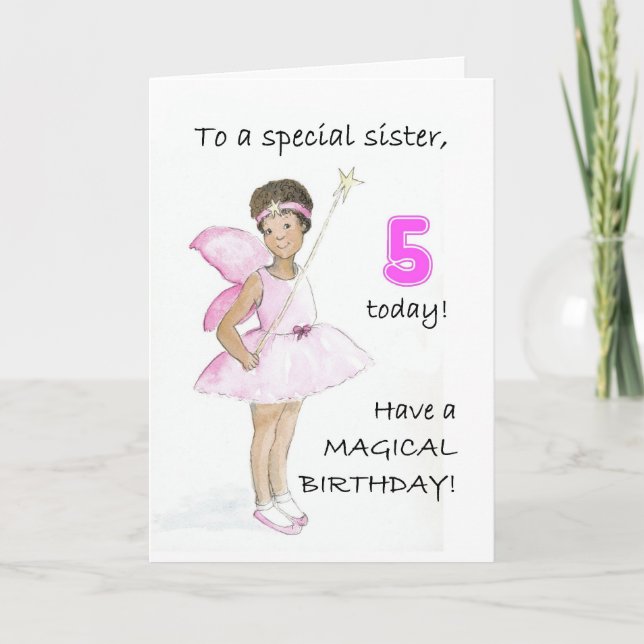 5.ª tarjeta de cumpleaños para una hermana (Anverso)
