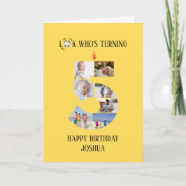 5.ª tarjeta de foto de cumpleaños