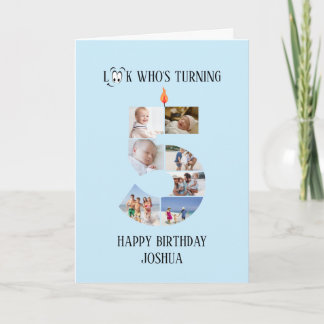 5.ª tarjeta de foto de cumpleaños