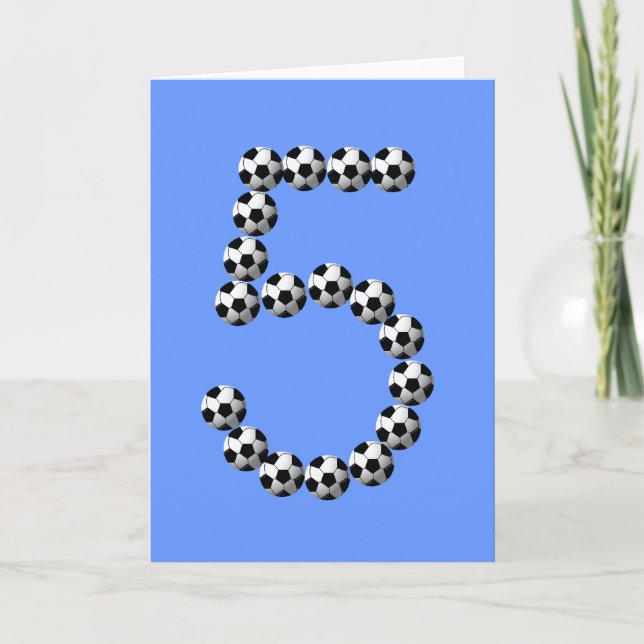 5.ª Tarjeta de la Edad de Fútbol de Cumpleaños (Anverso)