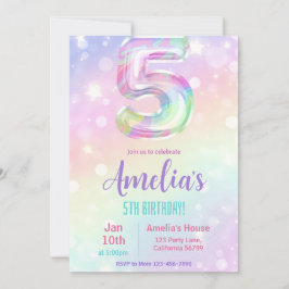 5.º Chica de invitaciones de cumpleaños 5ª fiesta 