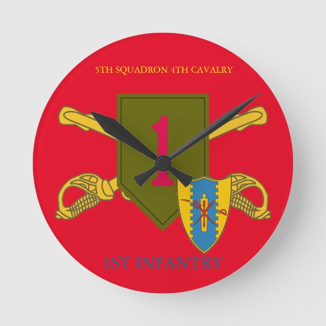 5.º CUADRON CUARTO CAVALRY 1.º RELOJ DE INFANTERÍA (Anverso)