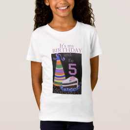 5.º CUMPLEAÑOS Chica camiseta de finas Jersey