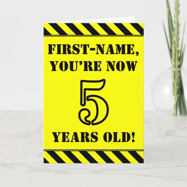 5.º cumpleaños: texto de estilo de plantilla diver (Anverso)